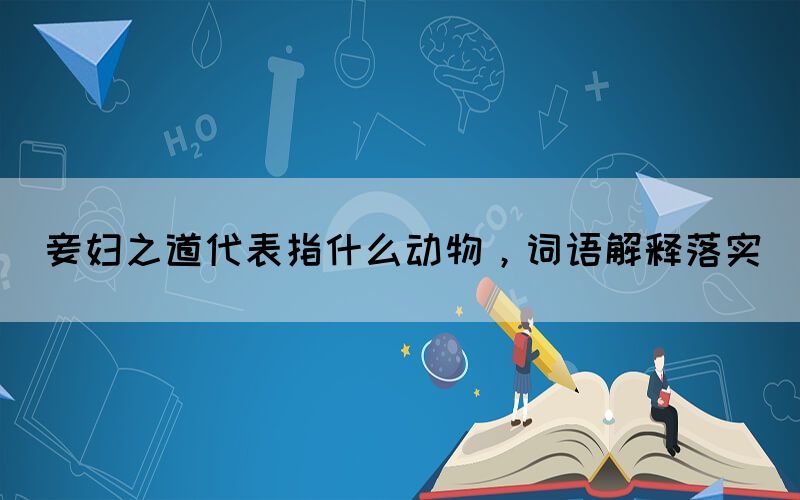 妾婦之道代表指什么動(dòng)物，詞語解釋落實(shí)(圖1)